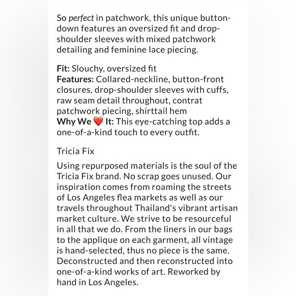 Tricia Fix X Free People Shirt Jacket M/L - Picture 7 of 9